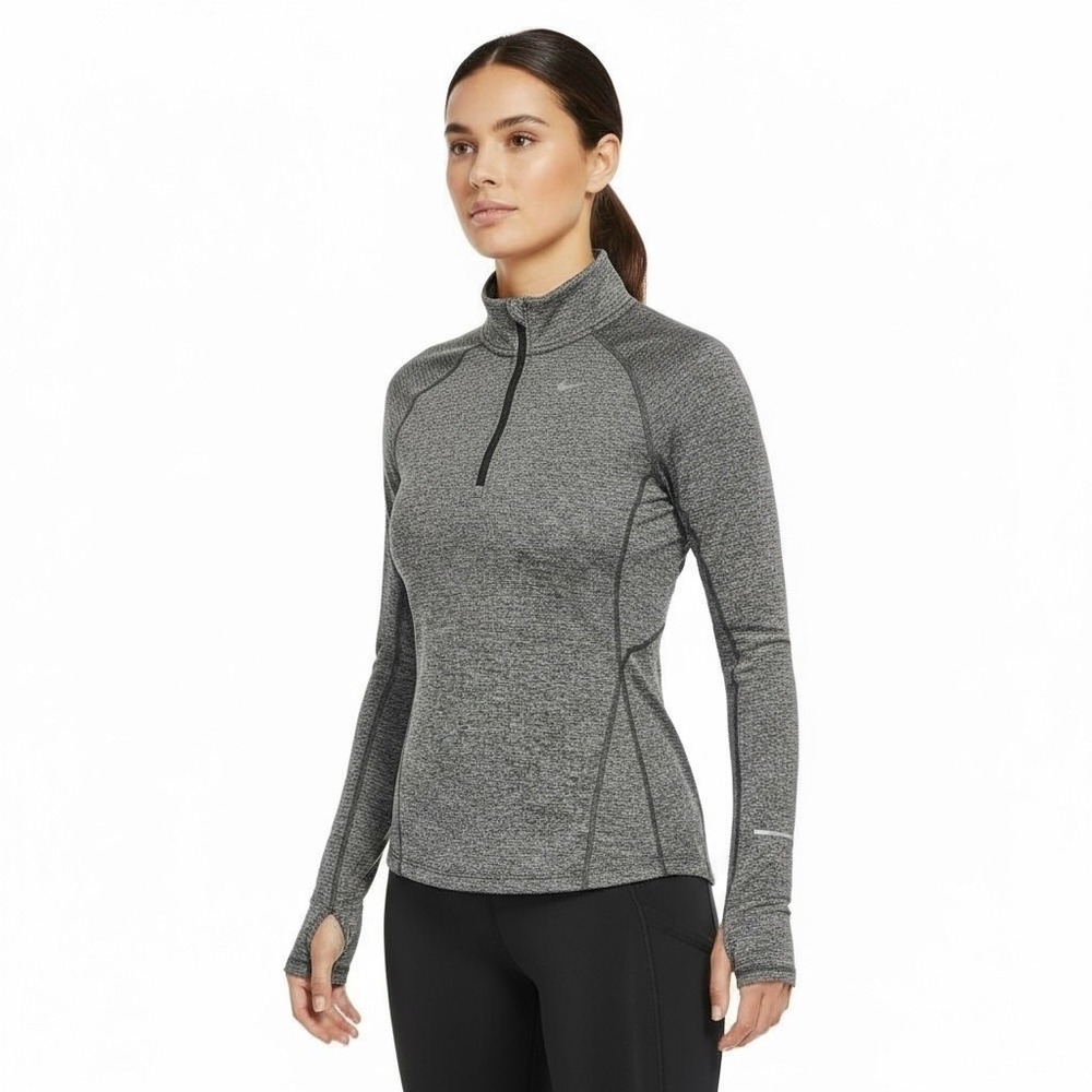 Nike Dri FIT Element Running‎ Half Zip Pullover XS Gray Athletic Training